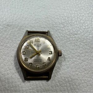 Alsta 1318 Watch 17 Jewels Mechanical Unbreakable Main Spring Working Vintage